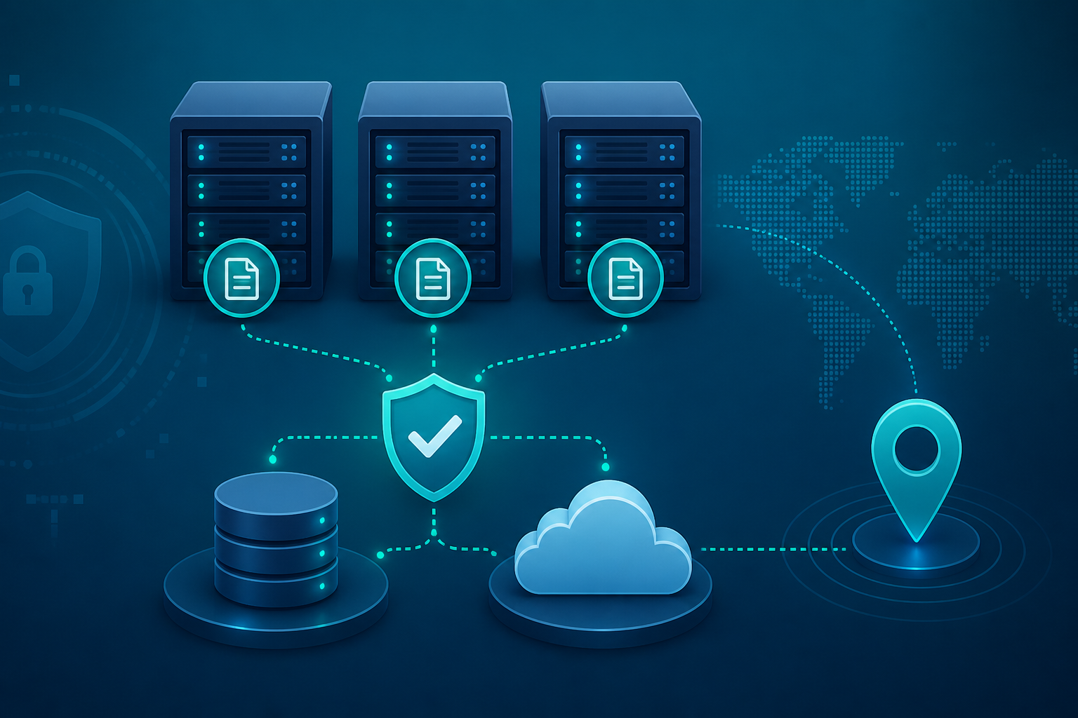 Panel de monitorización de backups con estado verde de jobs diarios y alertas